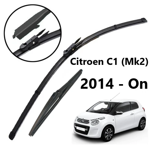 Juego de limpiaparabrisas delantero y trasero Citroen C1 Mk2 ('14-On) (2 piezas) Foto 1 de 1