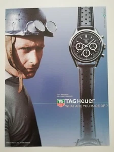 Clipping Pubblicità Advertising 2003 Fangio and his TAG HEUER CARRERA - Picture 1 of 1