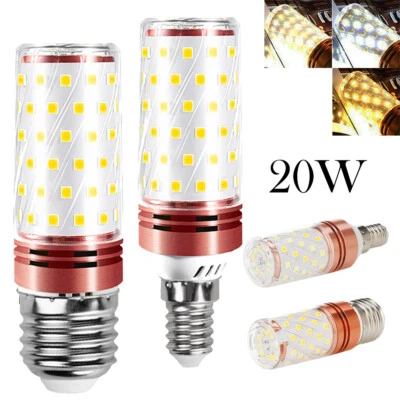 E27 E14 20w Tricolor Led Bulb 110/220volt 360° 3000k 4000k 6000k Color Changing - Image 1 of 4