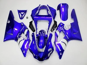 Fit for 2000 2001 YZF R1 Blue White ABS Plastic Injection Bodywork Fairing Kit - Picture 1 of 9