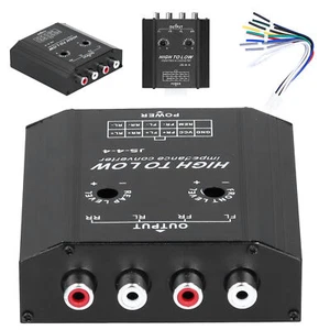 12V 4 Channel Audio Impedance Converter High-Low  Line Car Stereo Radio Speak - Bild 1 von 12