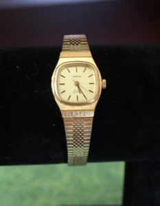 ELGIN GALAXIE Women Watch, Crystal Bezel, Japan Quartz Movement 2 Tone - Picture 1 of 8