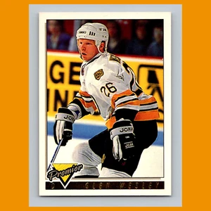 Tarjeta de hockey Glen Wesley #114 1993 O-Pee-Chee Premier Gold Boston Bruins NHL CASI NUEVA - Imagen 1 de 3