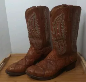 Lucchese 1883 N7585R4 Herren Erdnuss Krokant/Cognac Vollschaft Strauß Stiefel 9 1/2 D - Bild 1 von 20