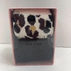 Kate Spade Damen 2 Stück Socken Größe 9-11 creme Leopard, schwarz Geschenkbox - Bild 1 von 10