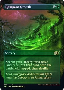 Rampant Growth *Borderless Foil* | 2X2 Double Masters 2022 | NM | MTG EDH - Picture 1 of 1