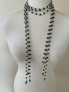 Swarovski Crystals Handmade Gorgeous Three Strings Lariat necklace - Picture 1 of 10