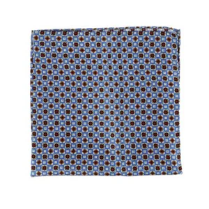 Tony & Paul. Pochette. Cousue main, Soie. Bleu ciel  - Motifs -  FABRIQUE EN ITA - Picture 1 of 4