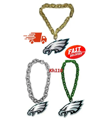 NFL Philadelphia Eagles 3D Foam Fan Chain Necklace Cover