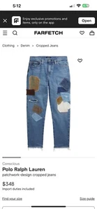 Polo Ralph Lauren Jeans Women's 28 The Slim Boyfriend Distressed Patchwork - Picture 1 of 4