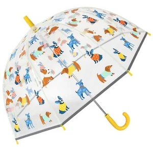 Susino Children's See-Through Dome Umbrella - Cute Puppy Dogs - Picture 1 of 6