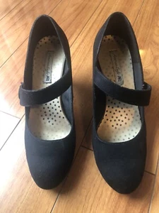 American Eagle Mary Jane Style-Black Suede-3” Heels Size Size 10 - Picture 1 of 5
