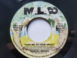 SHIRLEY BROWN - Take Me To Your Heart / King Size Love 1990 FUNK SOUL 7" Malaco - Picture 1 of 2