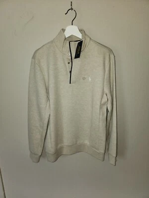 Nuevo con etiquetas Polo Ralph Lauren Blanco Poni en Beige Pullover Top - Para hombres Pequeño Foto 1 de 4
