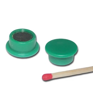 5 magneti bacheca al neodimio spessi D18x8 mm verde frigorifero lavagna scuola board - Foto 1 di 2