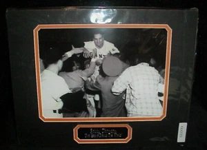 Bobby Thomson "Shot" Matted Photo & Name Plate 11x14 Ready for Framing B/124 - Picture 1 of 1