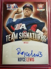 2014 PANINI USA SET ROYCE LEWIS  TRUE RC AUTO AUTOGRAPH #05/299 PROSPECT 15U 