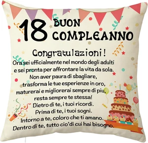 Regalo Compleanno 18 Anni, Copricuscini Divano 18 Anni, Regali per Compleanno 18 - Foto 1 di 12