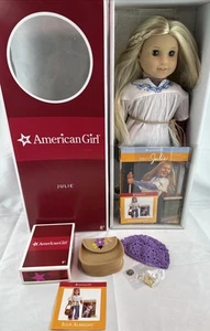 American Girl Julie Albright 18" Doll Book & Accessories Retired Classic Edition - Picture 1 of 11