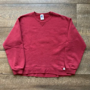 Vintage Damen XL rot Russell Athletic V Stitch Pullover Indie Boho Gym Sweat - Bild 1 von 7
