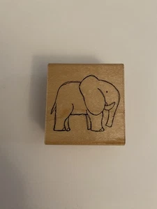 JRL Design Elephant Wood Mounted Rubber Stamp RS77 - Picture 1 of 3