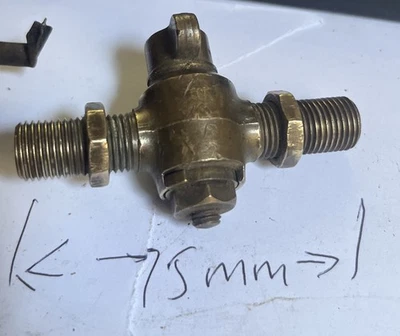 Grifo de gas de latón vintage / grifo de gasolina en línea grifo de corte de aceite? ajs bsa norton 2 Foto 1 de 3