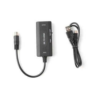 1PC SS To HD Adapter W/USB Cable S-video 1080P 16:9/4:3 For Sega Saturn Game - Picture 1 of 9