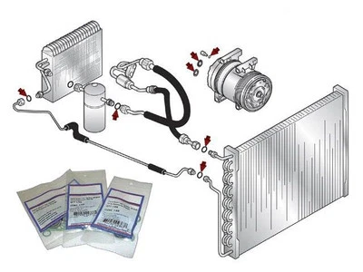 Kit de sellado de sistema de aire acondicionado para Chrysler Executive Sedán 1983-1984 44336KSWH Foto 1 de 2