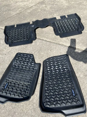 Rugged Ridge 12988.05 All Terrain Floor Liners for 18-25 Jeep Wrangler JL W/sub - Image 1 of 3