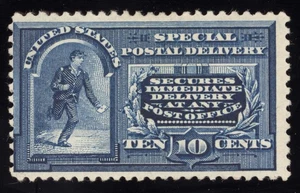 US Scott E5 Mint HR OG 10c Blue Special Delivery 1895 Lot D081 bhmstamps - Picture 1 of 2
