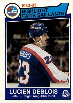 1983-84 O-Pee-Chee SET BREAK #378 Lucien DeBlois HL NMMT - Image 1 of 2