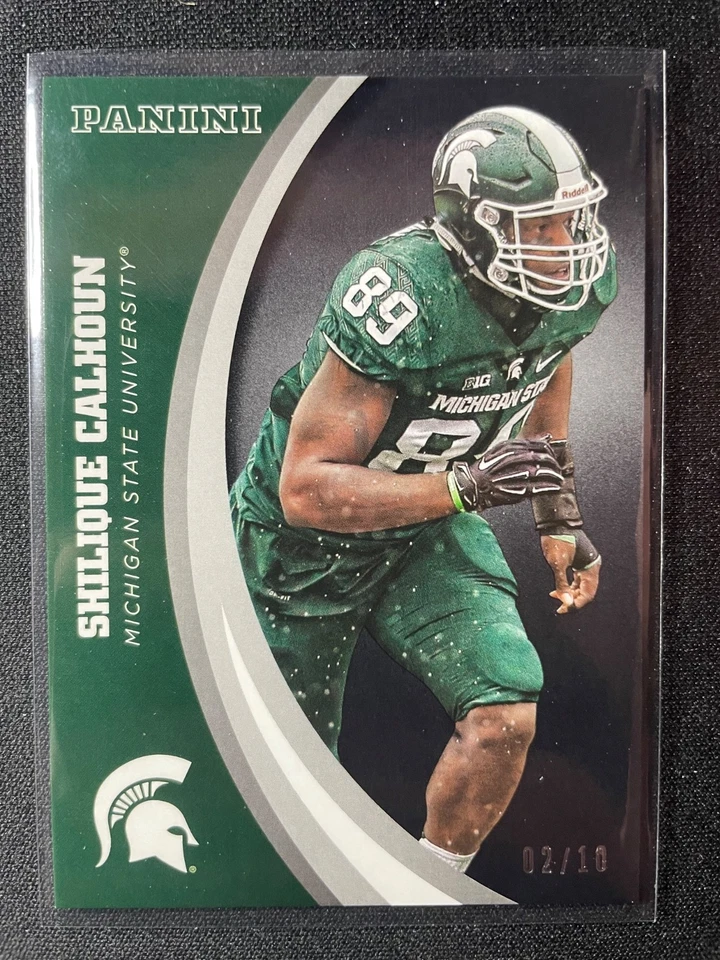 2016 Panini Michigan State Spartans Shilique Calhoun Black parallel #02/10!!! - Image 1 of 1