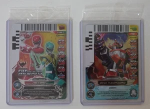 Tarjeta de acción Power Rangers P-189 Ranger rojo y verde y P-187 Dino Megazord SDCC - Imagen 1 de 4