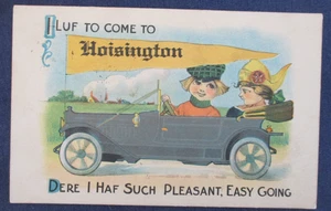 1916 Hoisington Kansas niederländisches Kinderauto Auto Wimpel Gruß Postkarte - Bild 1 von 2