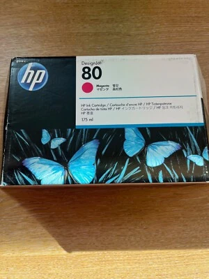 HP 80 Genuine Ink Cartridge Magenta Designjet 1000 Exp 2017 Sealed Boxed C4874A - Image 1 of 3