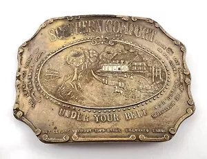 Vintage Bronze Southern Comfort Belt Buckle Signed Tiffany - Picture 1 of 6