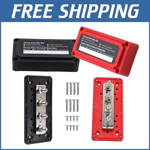 Compact 300A Power Distribution Bus Bar with Insulated Cover & Easy Mount Design - Picture 1 of 10