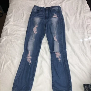 Cello Jeans Skinny Distressed helle Waschung mit rosa Tönung Gr. 9 Stretch blau - Bild 1 von 13