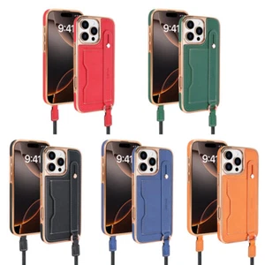 Case Phone Cover with Wrist Strap For iPhone 16 Pro Max/16 Pro/15 Plus 14 13 12 - Picture 1 of 28