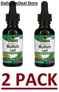 2 PACK - Mullein Leaf, Fluid Extract Alcohol-Free 2000 mg 1 fl oz 30 ml  - Picture 1 of 12