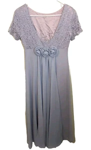 Lanz Of Salzburg Vintage Dress Maxi Detachable Train Rosettes Wedding Size 4P - Picture 1 of 10
