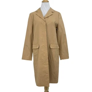 Brooks Brothers Trench Coat Size M Beige London Style Notch Pockets Long Blazer - Picture 1 of 11