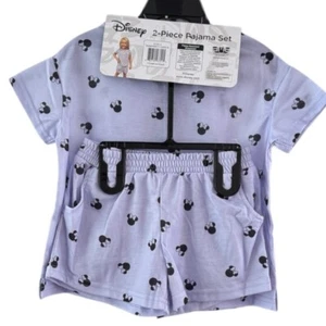 Disney  Youth Girls 2 Piece PJ Set Short Sleeve Top and Shorts - Picture 1 of 11