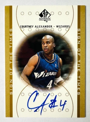 Tarjeta Automática Courtney Alexander 2000-01 SP Auténtica Sign of the Times Wizards! Foto 1 de 3