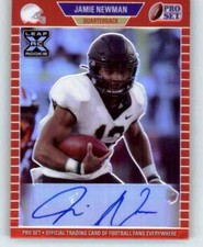 2021 Pro Set Metal 1989 Autograph Rainbow Red Jamie Newman RC Rookie AUTO /100
