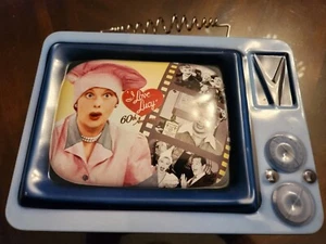 I Love Lucy Vandor Blue Television Antenna Collectible Tin Lunchbox Vintage Look - Picture 1 of 4