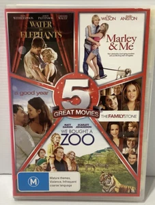 5 Great Movies R4 Family Stone/Bought A Zoo/Good Year/Marley & Me/Water4elephant - Picture 1 of 7