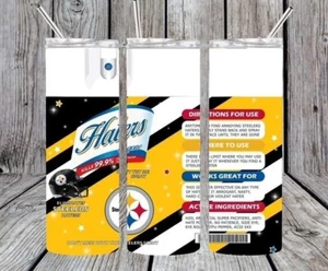 NEU PITTSBURG STEELERS HASSER SPRAY 20 OZ EDELSTAHL BECHER TASSE + DECKEL STROHHALM - Bild 1 von 7