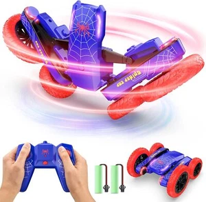 DEERC DE84 Spider Double Sided Mini RC Stunt Car 4WD Off Road 360° Rotating Car - Picture 1 of 7