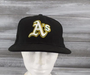 Oakland Athletics A’s New Era Black  Authentic On-Field 59Fifty Hat Cap 6 7/8 - Picture 1 of 11
